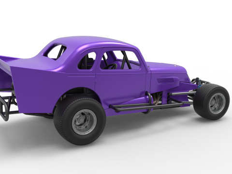 Vintage Dirt Modified stock car Scale 1 to 25 3D Print Model