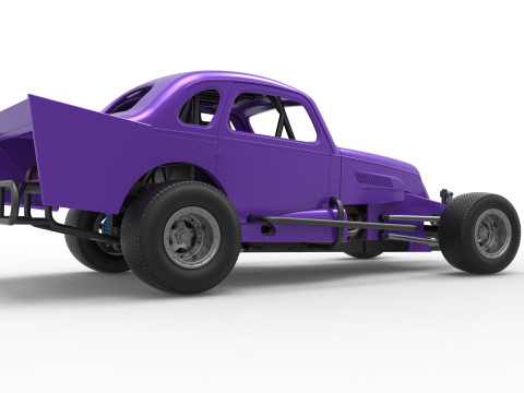 Vintage Dirt Modified stock car Scale 1 to 25 3D Print Model