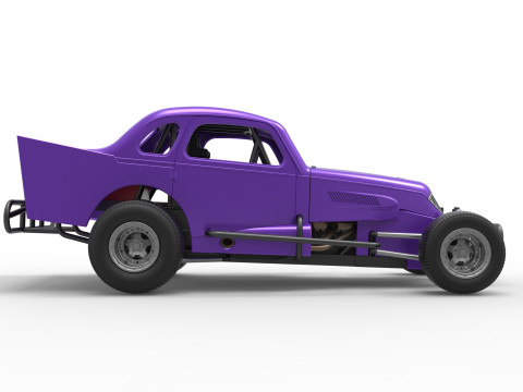 Vintage Dirt Modified stock car Scale 1 to 25 3D Print Model