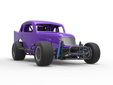Vintage Dirt Modified stock car Scale 1 to 25 3D Print Model