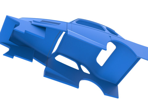Shell of Vintage Dirt Modified stock car Scale 1 to 25 Modèles 3D en vedette