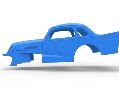 Shell of Vintage Dirt Modified stock car Scale 1 to 25 Modèles 3D en vedette