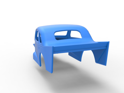 Shell of Vintage Dirt Modified stock car Scale 1 to 25 Modèles 3D en vedette