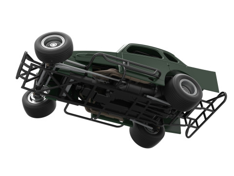 Vintage Dirt Modified stock car while turning Scale 1 to 25 3D Print Model