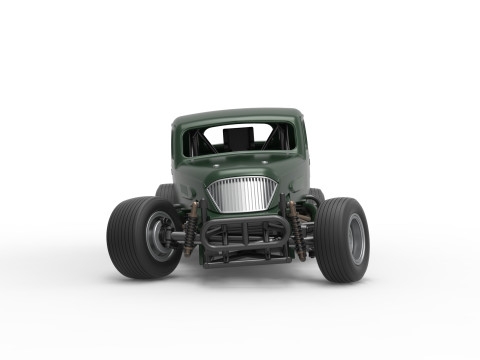 Vintage Dirt Modified stock car while turning Scale 1 to 25 3D Print Model
