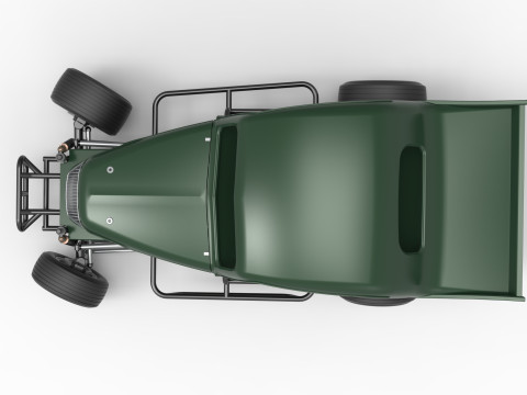 Vintage Dirt Modified stock car while turning Scale 1 to 25 3D Print Model
