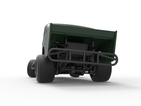 Vintage Dirt Modified stock car while turning Scale 1 to 25 3D Print Model