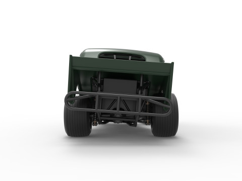 Vintage Dirt Modified stock car while turning Scale 1 to 25 3D Print Model
