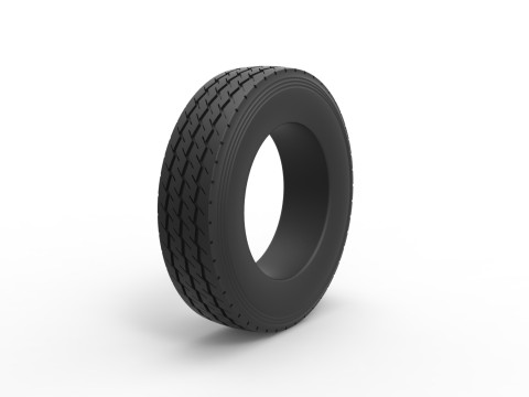 Semi truck tire 13 Scale 1 to 25 Model do druku 3D