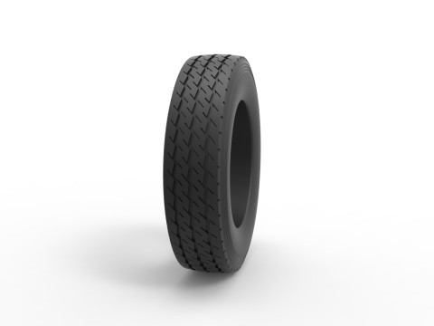 Semi truck tire 13 Scale 1 to 25 Model do druku 3D