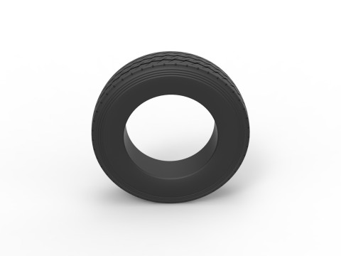 Semi truck tire 13 Scale 1 to 25 Model do druku 3D