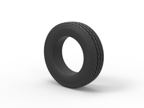Semi truck tire 13 Scale 1 to 25 Model do druku 3D