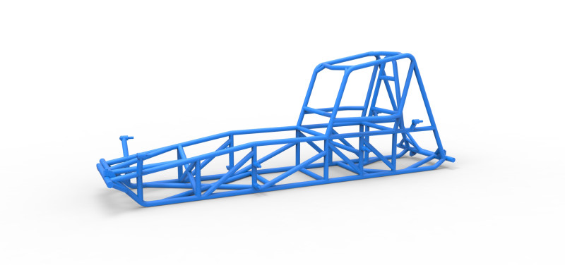 Frame of Vintage Dirt Modified stock car Scale 1 to 25 3D Baskı Modeli .c4d .max .obj .3ds .fbx .stl .blend 