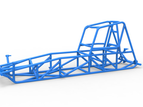 Frame of Vintage Dirt Modified stock car Scale 1 to 25 3D 打印模型