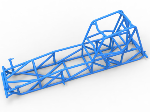 Frame of Vintage Dirt Modified stock car Scale 1 to 25 3D Baskı Modeli