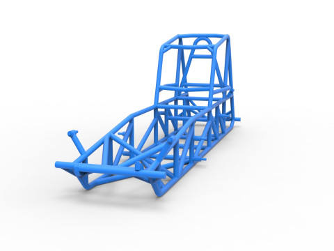 Frame of Vintage Dirt Modified stock car Scale 1 to 25 3D Baskı Modeli