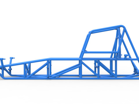 Frame of Vintage Dirt Modified stock car Scale 1 to 25 3D Baskı Modeli