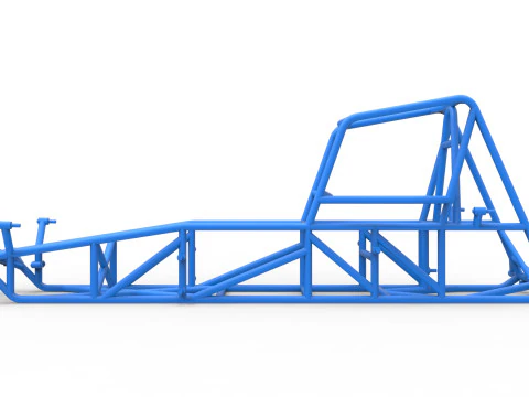 Frame of Vintage Dirt Modified stock car Scale 1 to 25 3D Print Model