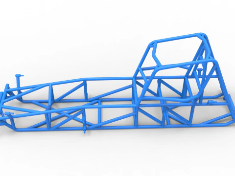 Frame of Vintage Dirt Modified stock car Scale 1 to 25 3D Print Model