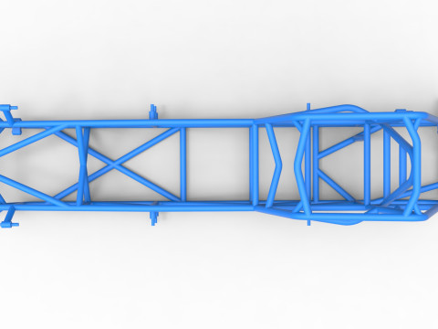 Frame of Vintage Dirt Modified stock car Scale 1 to 25 3D Baskı Modeli