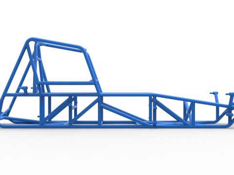 Frame of Vintage Dirt Modified stock car Scale 1 to 25 3D Baskı Modeli