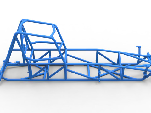 Frame of Vintage Dirt Modified stock car Scale 1 to 25 3D Baskı Modeli