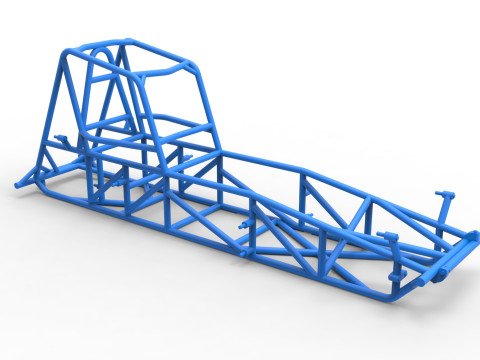 Frame of Vintage Dirt Modified stock car Scale 1 to 25 3D Baskı Modeli