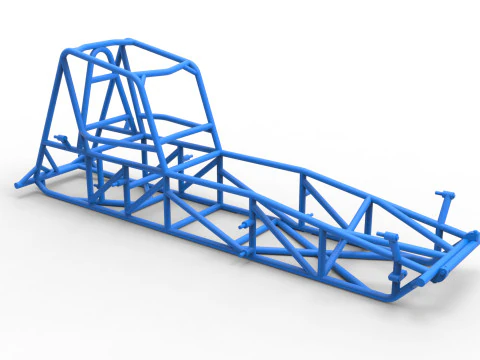 Frame of Vintage Dirt Modified stock car Scale 1 to 25 3D Print Model
