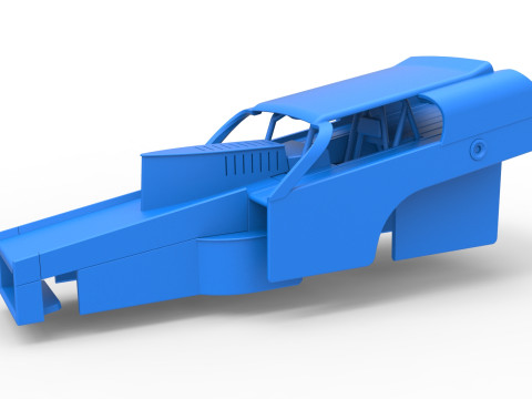 Shell of Vintage Dirt Modified stock car Version 2 Scale 1 to 25 Modelo de Impressão 3D