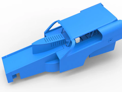 Shell of Vintage Dirt Modified stock car Version 2 Scale 1 to 25 3D Print Model