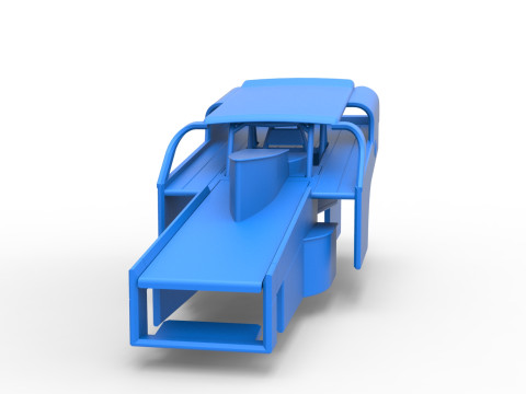 Shell of Vintage Dirt Modified stock car Version 2 Scale 1 to 25 3D Baskı Modeli