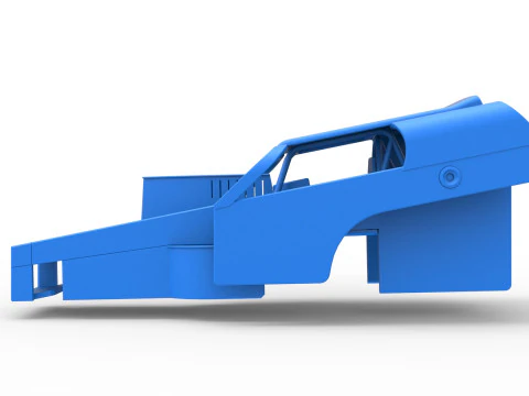 Shell of Vintage Dirt Modified stock car Version 2 Scale 1 to 25 3D Print Model