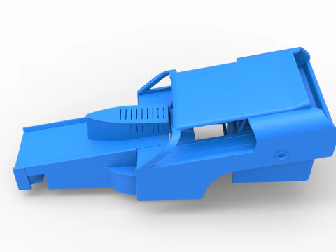 Shell of Vintage Dirt Modified stock car Version 2 Scale 1 to 25 3D Print Model