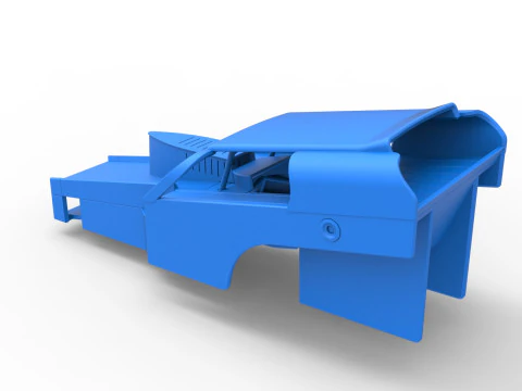 Shell of Vintage Dirt Modified stock car Version 2 Scale 1 to 25 3D Print Model