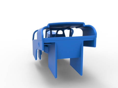 Shell of Vintage Dirt Modified stock car Version 2 Scale 1 to 25 3D Baskı Modeli