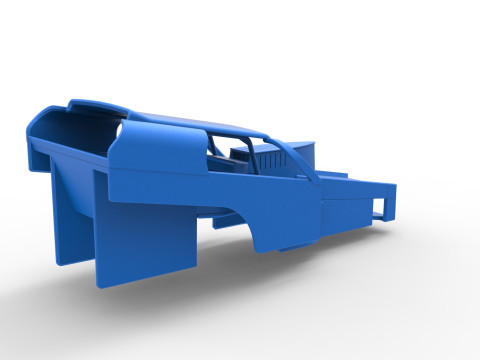 Shell of Vintage Dirt Modified stock car Version 2 Scale 1 to 25 3D Baskı Modeli