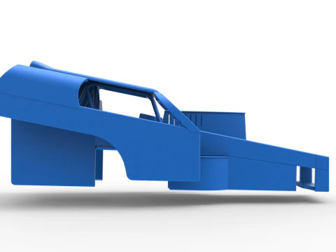 Shell of Vintage Dirt Modified stock car Version 2 Scale 1 to 25 3D Print Model