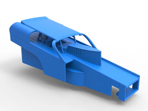 Shell of Vintage Dirt Modified stock car Version 2 Scale 1 to 25 3D Print Model