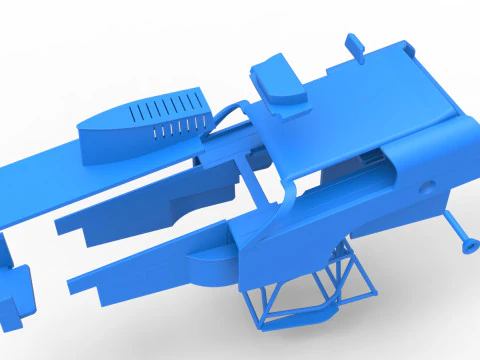 Shell of Vintage Dirt Modified stock car Version 2 Scale 1 to 25 3D Print Model