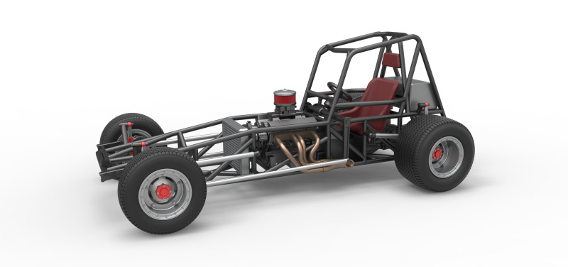 Vintage Dirt Modified stock car Base Version 2 Scale 1 to 25 Modelo de impresión 3D .c4d .max .obj .3ds .fbx .stl .blend 