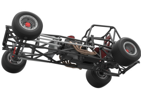 Vintage Dirt Modified stock car Base Version 2 Scale 1 to 25 Modelo de impresión 3D