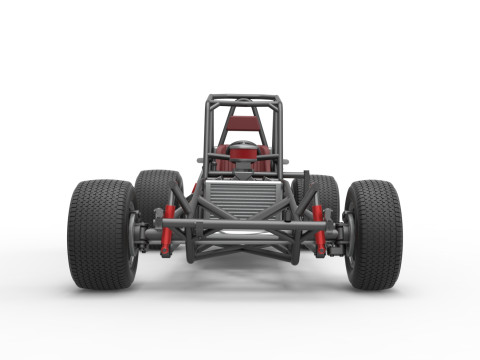 Vintage Dirt Modified stock car Base Version 2 Scale 1 to 25 Modelo de impresión 3D