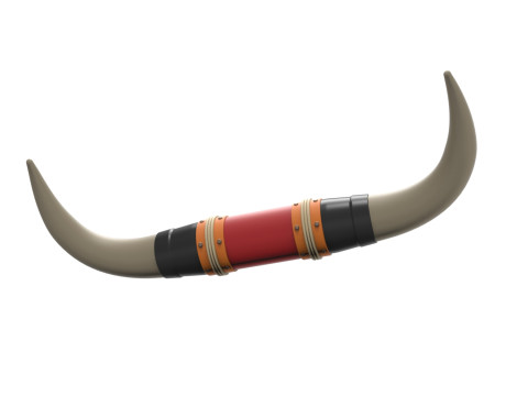 Bull horns for car ot truck Version 3 Scale 1 to 25 3Dプリントモデル