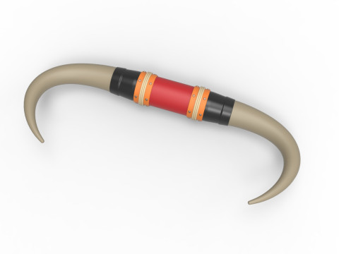 Bull horns for car ot truck Version 4 Scale 1 to 25 3D Baskı Modeli