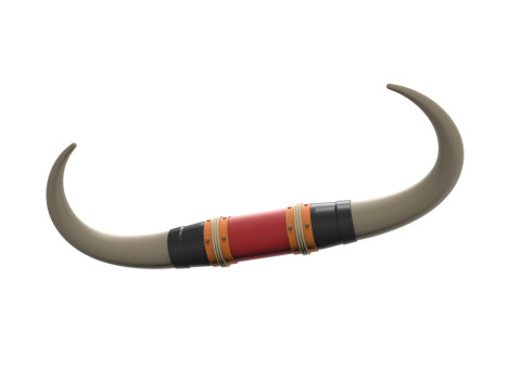 Bull horns for car ot truck Version 4 Scale 1 to 25 3D 프린트 모델