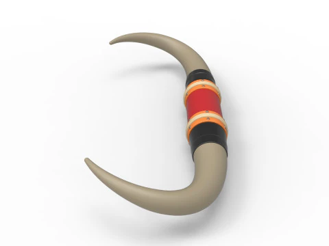 Chifres de touro para carro ou caminh&atilde;o Vers&atilde;o 4 Escala 1 a 25 Modelo de Impressão 3D