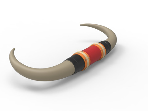Bull horns for car ot truck Version 4 Scale 1 to 25 3D 프린트 모델