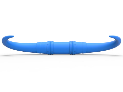 Bull horns for car ot truck Version 4 Scale 1 to 25 3D 프린트 모델