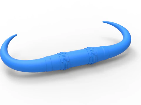 Chifres de touro para carro ou caminh&atilde;o Vers&atilde;o 4 Escala 1 a 25 Modelo de Impressão 3D