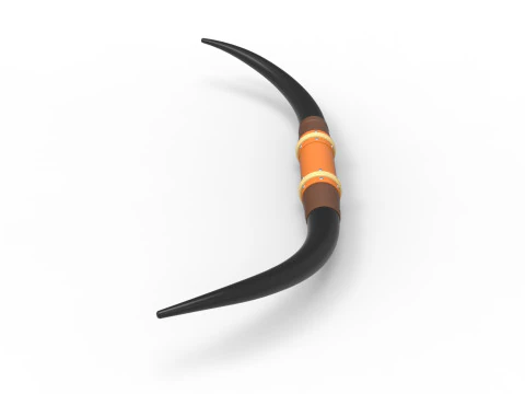 Chifres de touro para carro ou caminh&atilde;o Vers&atilde;o 5 Escala 1 a 25 Modelo de Impressão 3D